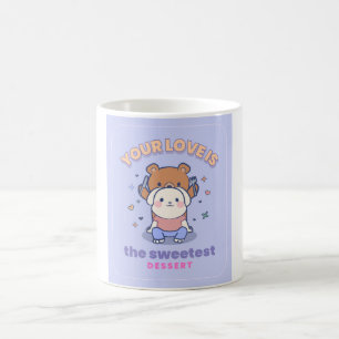 Caneca De Café Seu amor é o mais doce deserto romântico e bonito