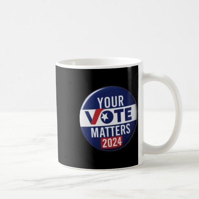Caneca De Café Seu Design do Botão de Campanha S 2024 (Direita)