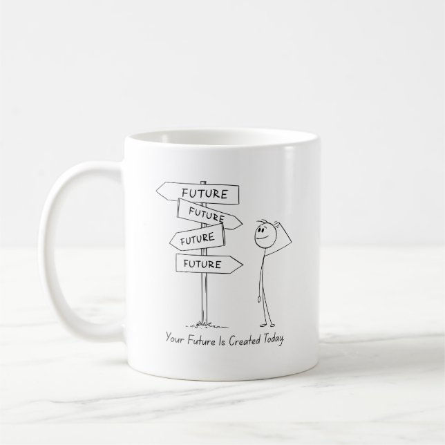 Caneca De Café Seu Futuro Começa Hoje (Esquerda)