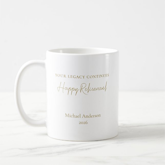 Caneca De Café Seu Legado Continua Presente Personalizado de Apos (Esquerda)