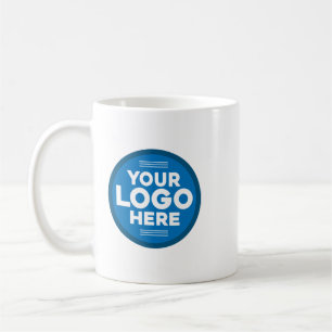 Caneca De Café Seu logotipo aqui Logotipo de negócios personaliza