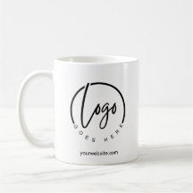 Seu logotipo e Mug de café personalizável no site