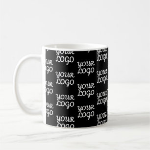 Caneca De Café Seu Logotipo Padrão de Logotipo Simples e Repeti