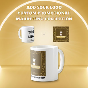 Caneca De Café Seu Marketing comercial personalizado de logotipo