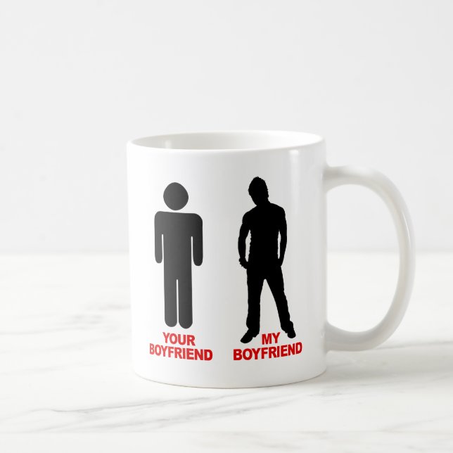 Caneca De Café Seu Namorado. Meu namorado (Direita)