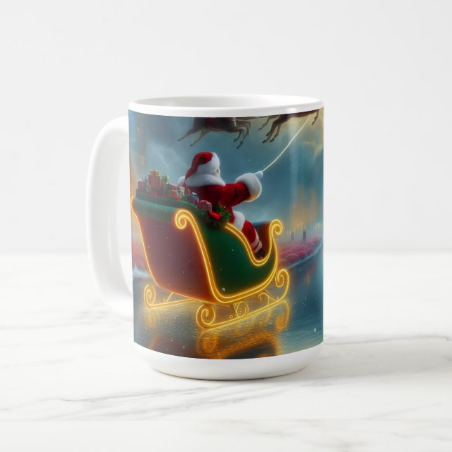 Caneca De Café Seu Natal Personalizado e Customizado (Frente Esquerda)