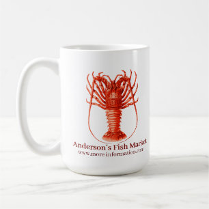 Caneca De Café Seu Negócio Lagosta Vermelha