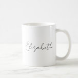 Caneca De Café Seu nome aqui é Moderno Elegante Modelo personaliz<br><div class="desc">Coffee Clássico de Modelo Trendy,  Nome Elegante Moderno da Caligrafia.</div>