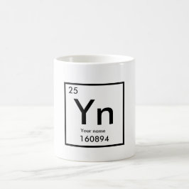 Caneca De Café Seu nome como elemento químico