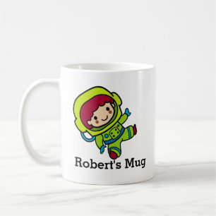 Caneca De Café Seu nome é Astronauta Boy no Spacesuit