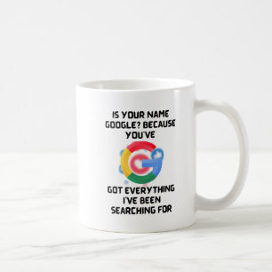 Caneca De Café "Seu nome é Google? Engraçado Mug para Alguém Espe