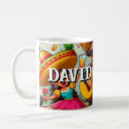 Caneca De Café "Seu Nome" Festa Customizável