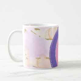 Caneca De Café Seu nome, lilás rosa bonito, abstrato de mídia mis