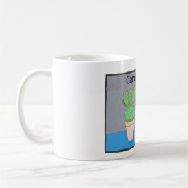Caneca De Café Seu nome, três cactos, fofo