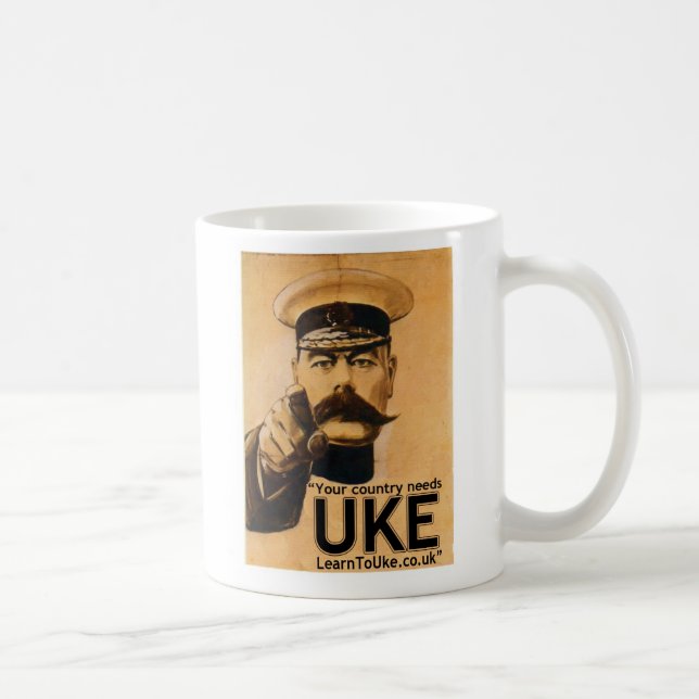 Caneca De Café Seu país precisa UKE! (Direita)