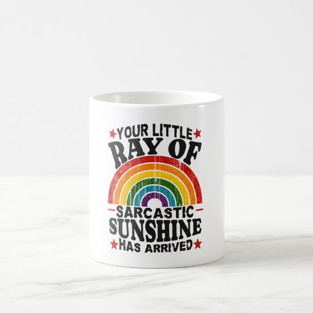 Caneca De Café Seu Pequeno Raio De Sol Sarcástico (Centro)
