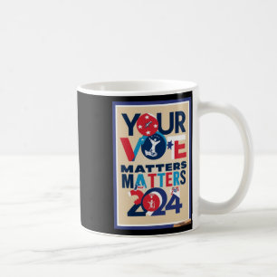 Caneca De Café Seu Voto S 2024 Poster Colorido
