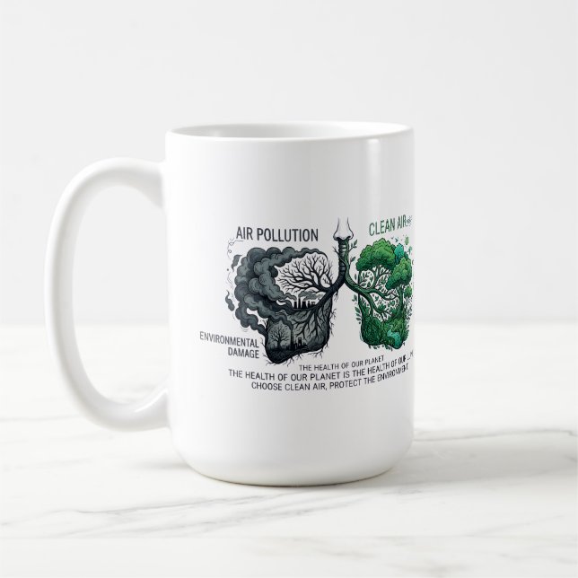 Caneca De Café Seus Pulmões São Um Reflexo do Nosso Planeta (Esquerda)