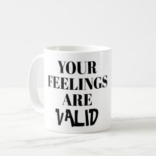 CANECA DE CAFÉ SEUS SENTIMENTOS SÃO VÁLIDOS - INTROVERTIDOS