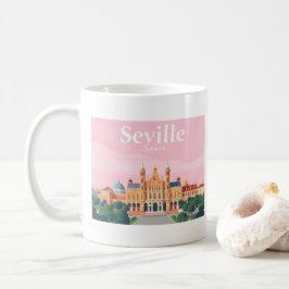 Caneca De Café Seville Espanha Plaza de Espana Pastel Viagem
