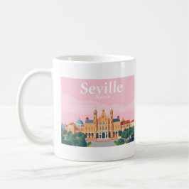 Caneca De Café Seville Espanha Plaza de Espana Pastel Viagem