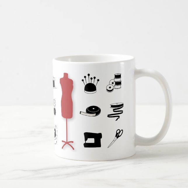 Caneca De Café Sew Right Mug para Artistas Tecidos (Direita)