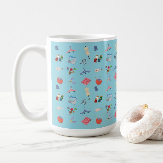 Caneca De Café Sewing Theme Mug (Com Donut)