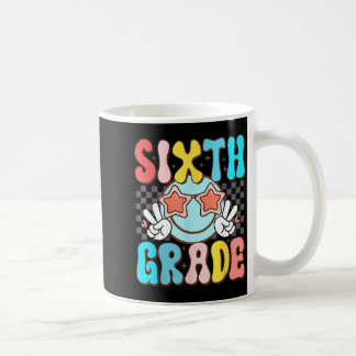Caneca De Café Sexto ano sorriso retrô groovy 6º ano