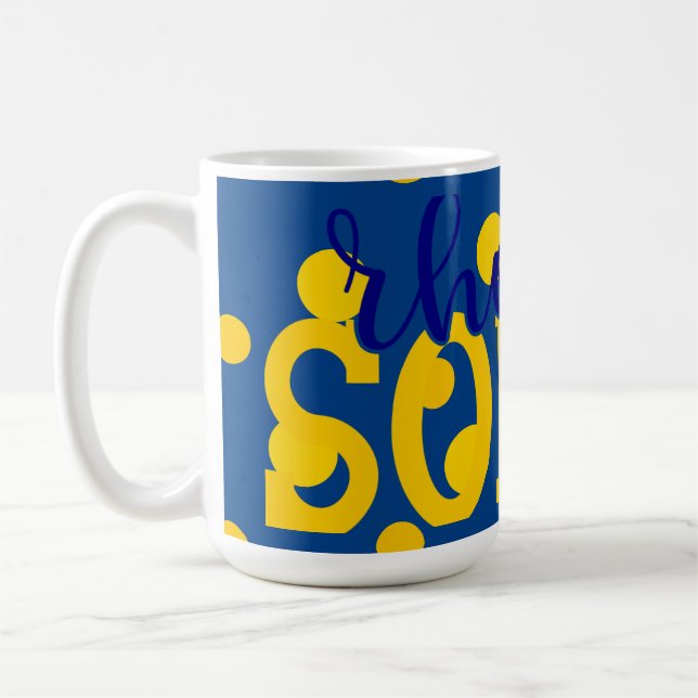Caneca De Café SGRho Rhoyal Blue e Rhoyal Soror Mug Dourado (Esquerda)