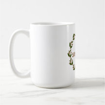 Shabbat Shalom Green Brown Wreath Mug