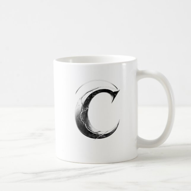 Caneca De Café Shadow C – Copo letra C escura (Direita)