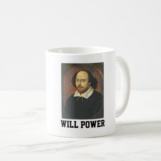 Caneca De Café Shakespeare Coffee Mugs, PODERÁ (Frente Esquerda)