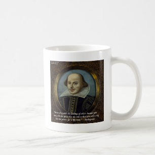 Caneca De Café Shakespeare e sua citação de sentimentos famosos