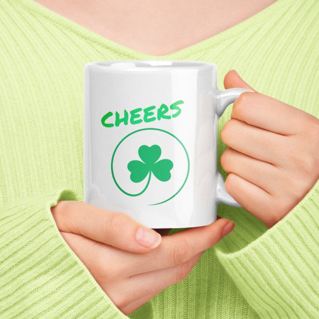 Caneca De Café Shamrock Clover Ireland Rua irlandesa Patrick (Criador carregado)