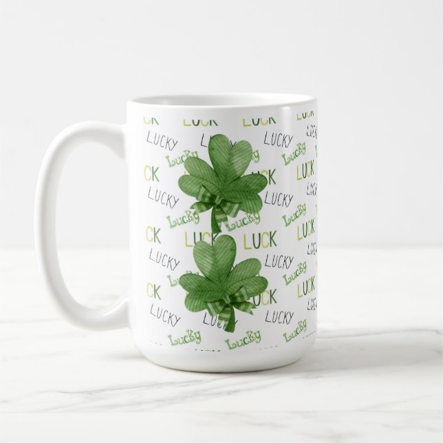 Caneca De Café Shamrock Lucky Coffee Mug (Esquerda)