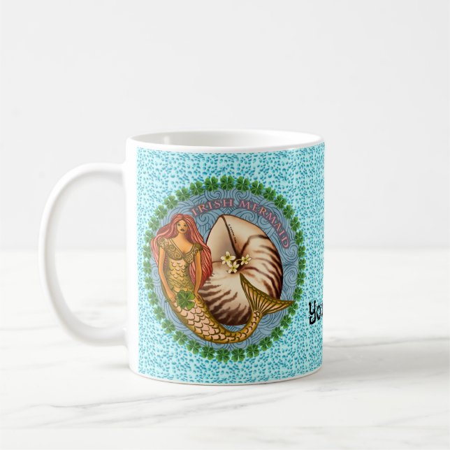 Caneca De Café Shamrock Mermaid (Esquerda)