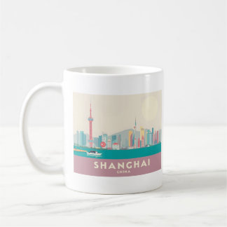 Caneca De Café Shanghai China The Bund Pastel Viagem