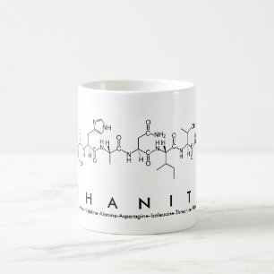 Caneca De Café Shanita peptide name mug