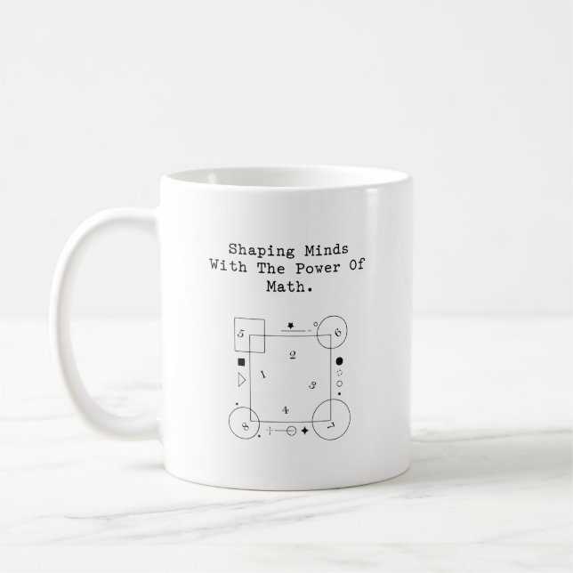 Caneca De Café Shaping Minds Math Power | Inspiring Education (Esquerda)