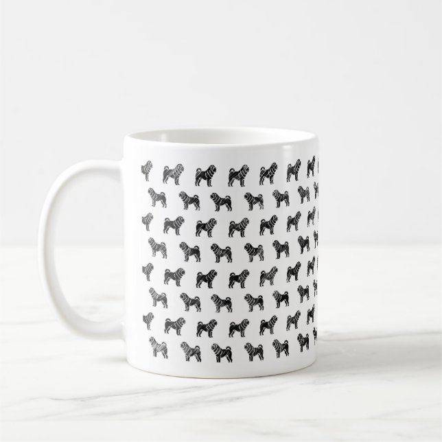 Caneca De Café Shar-Pei Chinês - Design Mug Sketch (Esquerda)