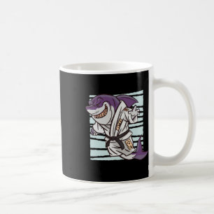 Caneca De Café Shark Martial Arts Combatendo Cartoon Funny Karate