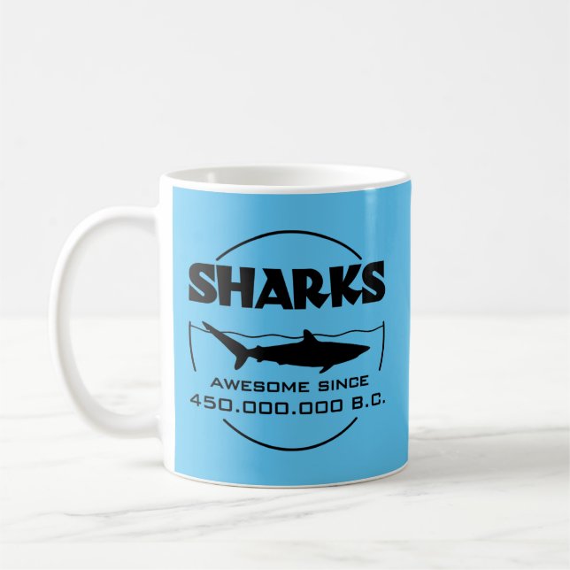 Caneca De Café Sharks Incrível Desde 450.000.000 A.C. (Esquerda)