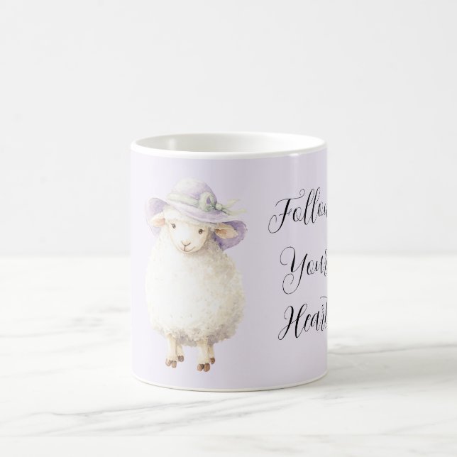 Caneca De Café Sheep Lavender Hat (Centro)