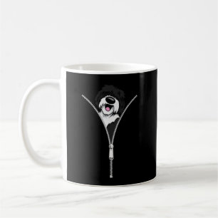 Caneca De Café Sheepadoodle Dog Zipper Funny Puppy Dog Proprietár