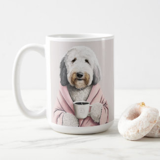 Caneca De Café Sheepadoodle, dourado, presente fofo labradoodle