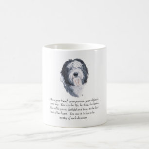 Caneca De Café Sheepdog Keepsakes, antigo inglês
