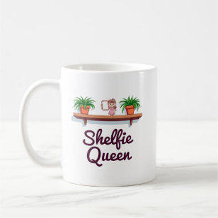Caneca De Café Shelfie Queen - O momento de selfie do telhado da 
