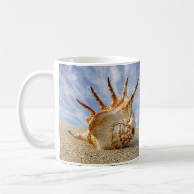 Caneca De Café Shell de Aranha em Sandy Beach (Esquerda)