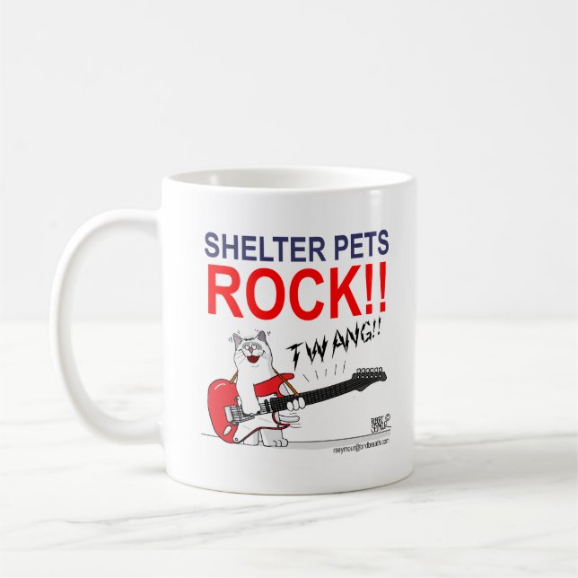 Caneca De Café Shelter Pets Rock! (Esquerda)