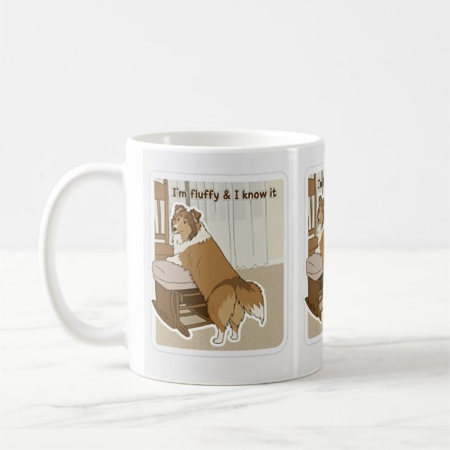 Caneca De Café Sheltie fofa (Esquerda)